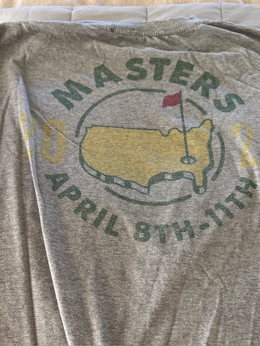 Masters Gray Graphic Tee with White Logo